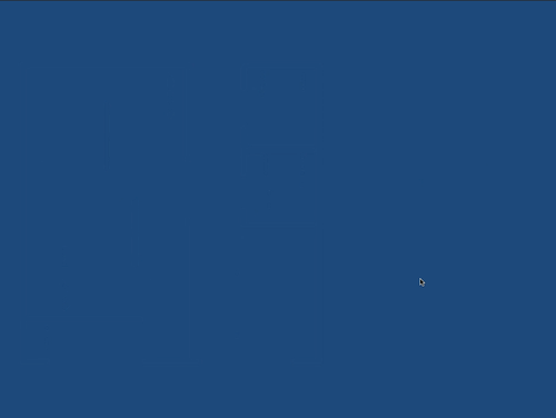 An animation of a blueprint-style office